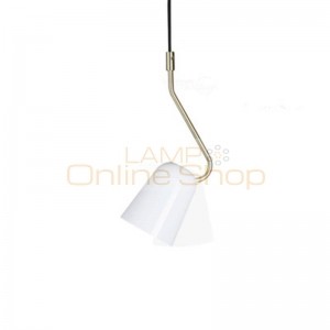 Post Modern simple drop light E27 5W LED bulb for home decoration black white gold chrome metal body hanging light