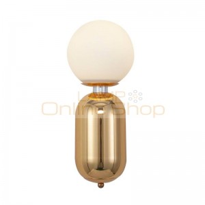 Post modern wall lamp black white gold color simple creative bedside decoration light living room corridor wall light