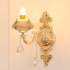 Table Modern Lampara Pared Murale Bathroom Applique De Parede Crystal Luminaire LED For Home Bedroom Light Wall Lamp