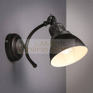 wrought iron Vintage Wall Lamp Swing Arm Adjustable Vintage led lamp Wall light wall living room dining bedroom