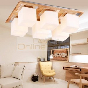  New Hot Sale Modern Simple Balcony Entrance Wood Bedroom Aisle LED Glass Ceiling Lamp E27 Home Decoration Lighting Fixture