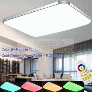 2019 Top Fashion Abajur Seven Colors of The Spectrum Plate Ceiling Light Rgb+cool White+warm Smart Led Lamp / for Living Room