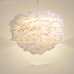 50/60cm Feather Pendant Lights Droplight Kids Room Hanging Light Crystal Bedroom Suspension Wedding Lighting Fixture For Bedroom