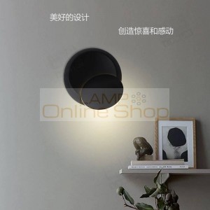 5W Led lighting Bedroom Living Room Wall Led Modern Circular Corridor Lamps With Adjustable Bedside Lamp Aluminum wall light