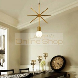 American Industrial Copper Hanging Lamp Individual Creative Living Room Bar Restaurant Loft Geometry Chandelier Light