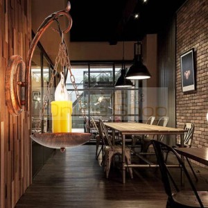 American Loft Industrial Wall Lamps Bedside Lamp Bar Corridors Cafe Iron LED Wall candle light Led Indoor wall Sconce