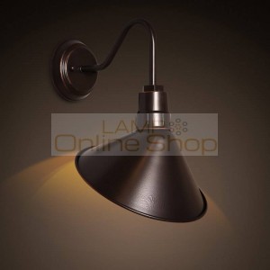 American Village Nostalgia Living Room E27 LED Wall Lamp for Bedroom Bedside Wall Lights Balcony Stairs Lighting Fixture
