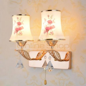 Arandela Tete De Lit Vanity Loft Decor Crystal Aplique Luz Pared Applique Murale Luminaire Bedroom Light For Home Wall Lamp