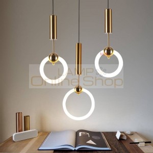 Bar Ring Pendant Lamp suspension luminaire for Bedroom Dining Room round Pendant Lights study room Energy saving Hanging Lamp