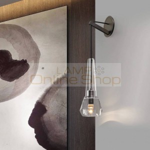 bedroom Light luxury crystal Sconce Wall Lights modern living room lamp restaurant copper lamp LED creative bedside lamp