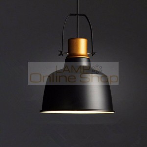 Black aluminum pendant lights Vintage gold pot Industrial style indoor Lighting fixtures for Restaurant cafe Home dining room