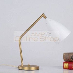 Brief modern table lamp simple desk light black white gray color gold body nordic E27 lamp bedroom lighting home art decorative