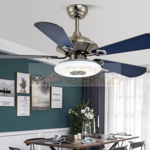 Ceiling fan with light simple wood fan leaf Living Room Restaurant Spiral Fan Lamp Coffee Shop Light kids room 