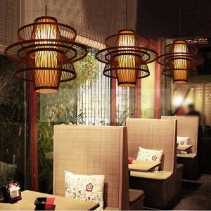Chana Wooden Led Pendant Light Lighting Loft Home Interior Decoration Bamboo Wood Pendant Lamp Luminaire Hanging Lamp Industrial