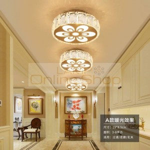 contemporary Ceiling led Lights Simple Modern Entrance Porch Balcony Round Crystal Lamp home Led Ceiling Lamps Corridor Lampe