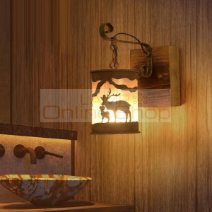 Country Corrido Bedroom Creative Bedside E27 Wall Lamp Industrial Wind wall sconces led Loft Bar Personality light
