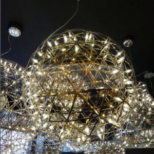 D30/40/50/60cm Oval stainless steel Ball 110v 220v LED Firework pendant light lamp 42 92 leds round steel hanging suspended lamp