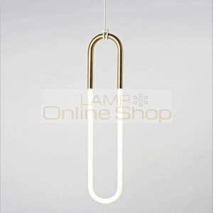 Decorative T5 T6 LED brass pendant light lamp bedroom shop store cafe restaurant LED brass hanging drop suspended lamp lighting