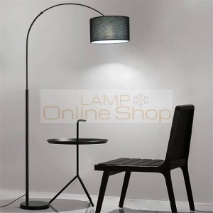 Designer Modern Cloth Floor Lamps for Living Room Bedroom Bedside Black White Led Floor lights Lamp Kitchen Fixtures Luminaire
