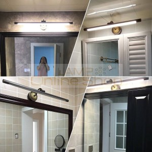 EU Copper Mirror Headlights for Bathroom LED Cabinet Lamp American Makeup Hanglamp Home Deco Toilet Wall Sconce Light Fixtures