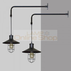 Europe rustic industrial decorating corridor wall lamp black vintage Industrial Lighting wall sconce modern porch Led lights