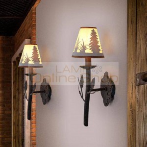 Europe Vintage Creative Iron Lamps Aisle Led Wall Lamp Restaurant Wall light American Style Rural Lighting lamp cover
