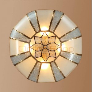 European Copper LED pendant Light hanging lamp Luxury ceiling lamp Living Room E27 bulb white Home Lighting Fixture
