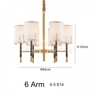 European style Pendant Light 8 arm American Country Rustic Style Living Room Pendant Lamps Cafe Coffee Restaurant Bar decoration