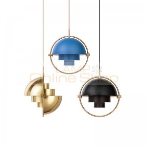  Post Modernism simple pendant light home decoration drop light black white gold blue metal body hanging light