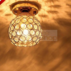 Gold led crystal ceiling lamp Lampara 1 pcs Wrought Iron Ceiling Lamp flush mounted ceiling lights hallway bedroom porch light