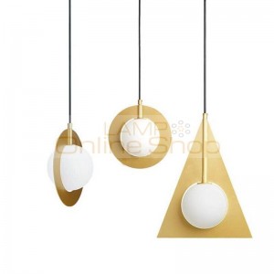 Golden Color Pendant Lights Globe Glass Hang Lamp Restaurant Luminaire Pendant Lamp Hanging Light Suspension Kitchen Fixture