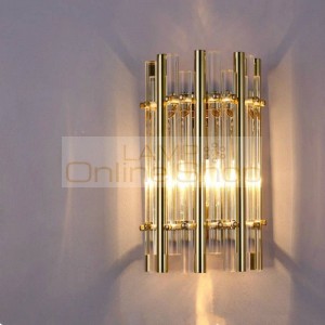 Hallway Led gold tube Wall light interior porch Lamps luxury wall sconce for Living Room Wandlam Hotel guest room Wall fixtures
