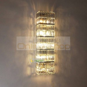 High Hallway wall sconce Modern Large crystal wall lamps 110-240V Novelty E14 Led Bulb Hand Knitted professional lighting Abajur