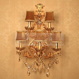 Italy 5-light gold indoor Wall Lamp sconce parlor Led light fixtures living room contemporary hallway wall Candle Light Abajur