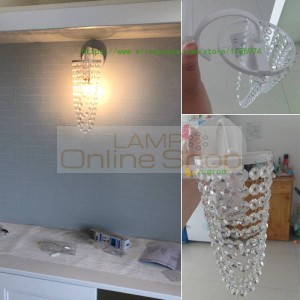 K9 Crystal wall lamp lighting for hallway Mirror Led clear wall sconce bedroom Home wall fixtures bathroom makeup light abajur