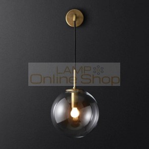 Lampada LED Modern Simple Glass Round Ball Wall Light for Bedroom Bedside Aisle Decoration Wall Lamp Light Fixtures
