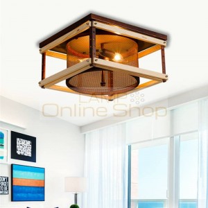 Lampadas de techo Postmodern Simple Wood LED Ceiling Light Cozy Vintage Living Room Bedroom E14 LED Light Fixtures