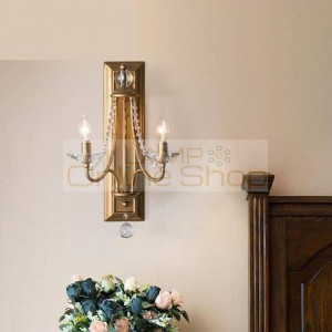 Large hotel hall crystal wall lamps indoor wall Lighting for living room bedroom bedside lamp Vintage living room wall Sconce