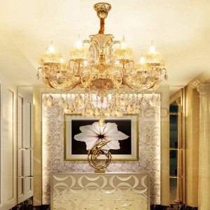 Led Gold Jade Pendente antique style Chandelier Villa Large Chandeliers Hotel Lobby Stair Candle Lamp modern Home Deco