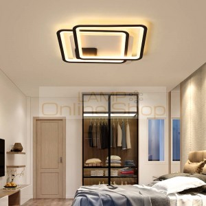 Living room bedroom modern ceiling lights Led aluminum avize AC85-265V ceiling lights square circles ceiling lamp for hallway