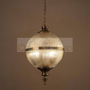 Loft Industrial Vintage LED Chandelier Lighting for Bar Restaurant Cafe Glass Lampshade Iron Aisle Deco Hanging Lamp