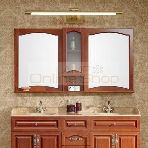  Copper Mirror Headlights American Bathroom LED Cabinet Lamp Nordic Makeup Hanglamp Home Deco Wall Sconce Light Fixture