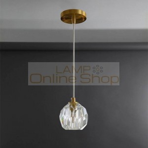  de teto nordic copper diamond crystal lights for restaurant dining room abajur hanging lamp chandelier light fixtures