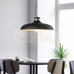  Nordic Modern Fashion Lid LED Chandelier Lamp for Dining Room Restaurant Hot Pot Shop Black Hanglamp Light Fixtures
