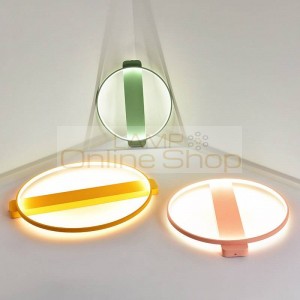 Modern brief bedroom ceiling lights creative personality art restaurant cafe bar corridor macarons LED ceiling mounted lamp
