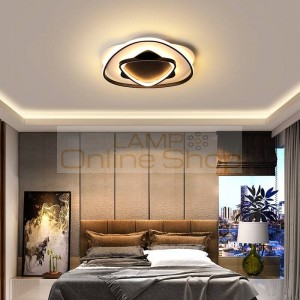 Modern Ceiling Lights LED Lamp For Living Room Bedroom Study Room White black color surface mounted Ceiling Lamp Deco AC85-265V