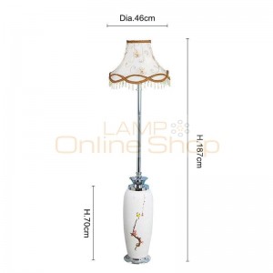 Modern style ceramic Coloured drawing floor lamps for restaurant foyer hotel hall decoration classical standing lamp