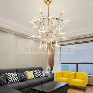 Modern circle tree led pendant light hanging lamp gold metal acylic lampshade G4 LED bulb warm white 6000K free express