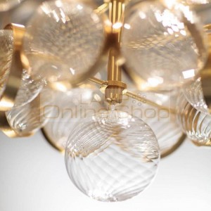 Modern creative Pendant light hand made glass Cracked lampshade E14 LED lamp droplight Living room shop Cafe Bar 