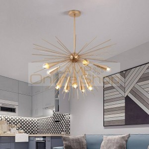 Modern Decorative Chandelier Lighting Home Indoor Nordic Gold Ball Light Fixture Living Room Lamparas De Techo Suspension